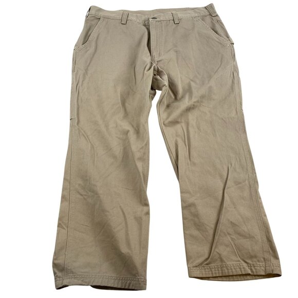 Duluth Men's Khaki Carpenter Pants 40x28 100% Cotton Preppy - Picture 1 of 8